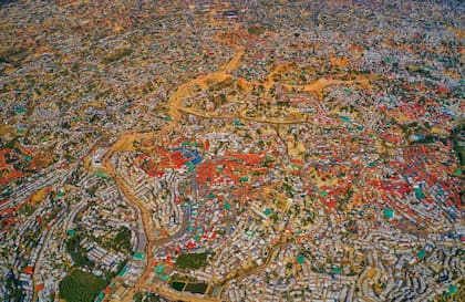 Kutupalong es tan grande que está subdividido en decenas de campos de refugiados