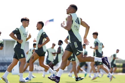 Kylian Mbappe en el entrenamiento de Real Madrid en Palm Beach, Florida. (Photo by Pedro Castillo/Real Madrid via Getty Images)