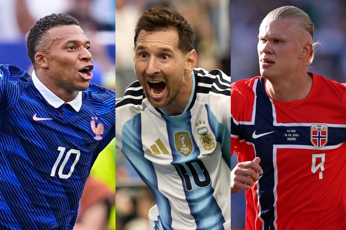 Kylian Mbappé, Lionel Messi y Erling Haaland, tres de las cinco estrellas que dominan la tabla de goleadores del Mundial 2026