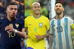 Kylian Mbappé, Richarlison y Lionel Messi son, en las apuestas, favoritos a ser goleadores del Mundial Qatar 2022