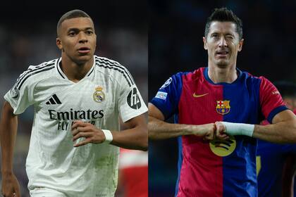 Kylian Mbappé y Robert Lewandowski serán las referencias de ataque de Real Madrid y Barcelona en el clásico de este sábado