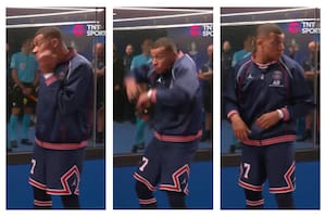 Kylian se asustó antes de entrar al campo de juego