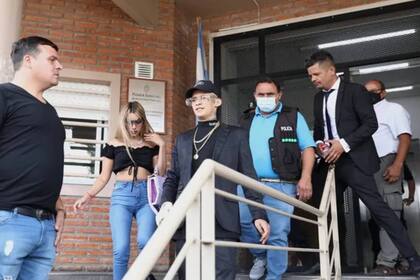 L-Gante al salir de la Fiscalía N°9 de General Rodríguez