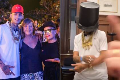 L-Gante en la Casa Rosada con Gabriela Cerruti y Miss Bolivia