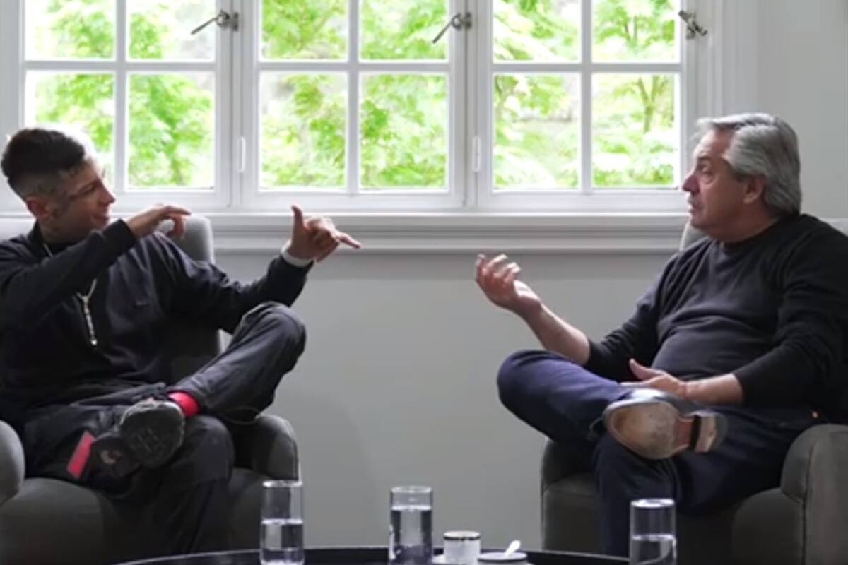 L-Gante fue de visita a la quinta de Olivos y mantuvo una charla con el presidente Alberto Fernández