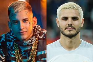 L-Gante reveló si jugaría o no un "picadito" con Mauro Icardi como nueve (Foto: Instagram @lgante_keloke / @mauroicardi)