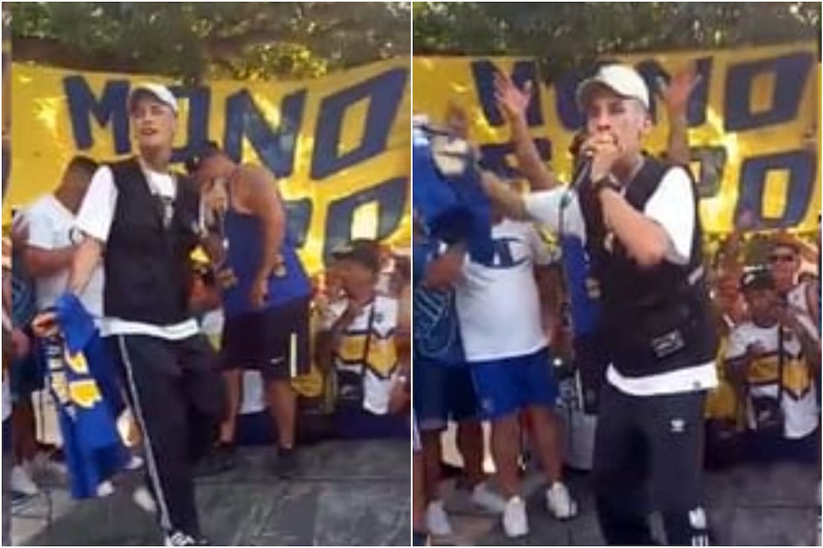 L-Gante se sumó a la hinchada de Boca y llevó su música