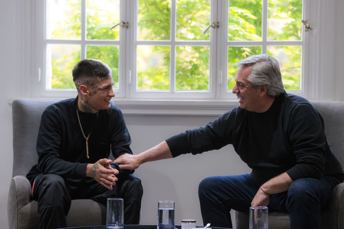 L-Gante y Alberto Fernández