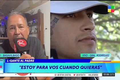 L-Gante y su padre se cruzaron en televisión luego de 17 años sin verse.
