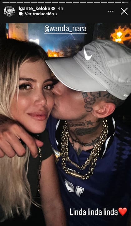 L-Gante y Wanda Nara compartieron varias salidas nocturnas y nunca dudaron en compartir imágenes juntos en las redes sociales (Foto: Instagram @lgante_keloke)