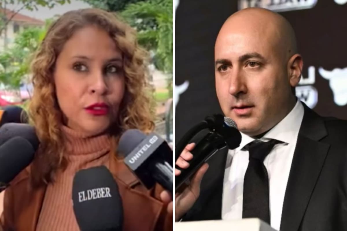 La abogada Margarita Arce junto a su defendido, el exasesor de Javier Milei, Fernando Cerimedo