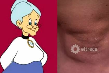 La abuela de Tweety, en la rodilla de una participante de Bienvenidos a bordo