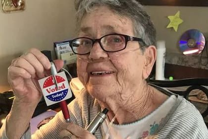 La abuela emitió su voto pese a estar luchando con una fuerte enfermdad