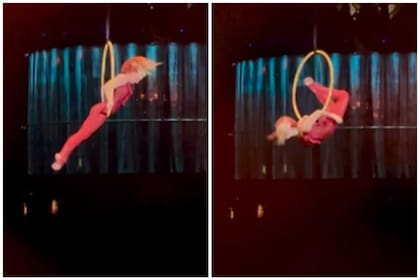 La acróbata rusa Mariia Konfektova fue hospitalizada tras la caída