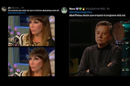 La actitud de Abel Pintos como jurado fue blanco de memes (Captura Twitter)