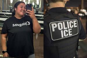 La activista ecuatoriana Mayra Guevara reparte alimentos gratis e informa sobre la presencia de ICE a los migrantes de Minnesota