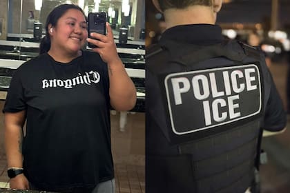 La activista ecuatoriana Mayra Guevara reparte alimentos gratis e informa sobre la presencia de ICE a los migrantes de Minnesota