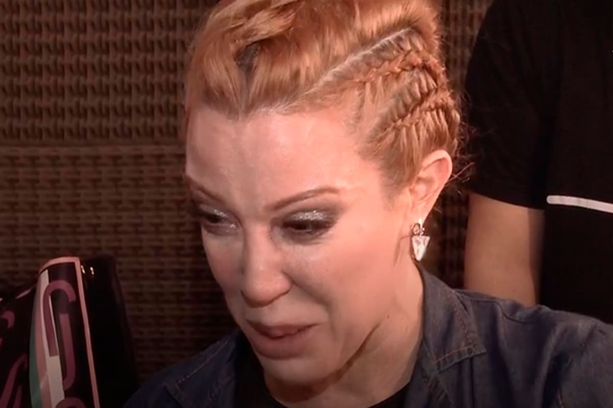 La actriz abandonó el estudio en pleno ataque de llanto