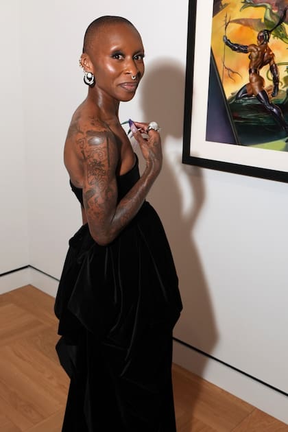 La actriz británica Cynthia Erivo fue otra de las estrellas que recorrió alguna de las salas del museo