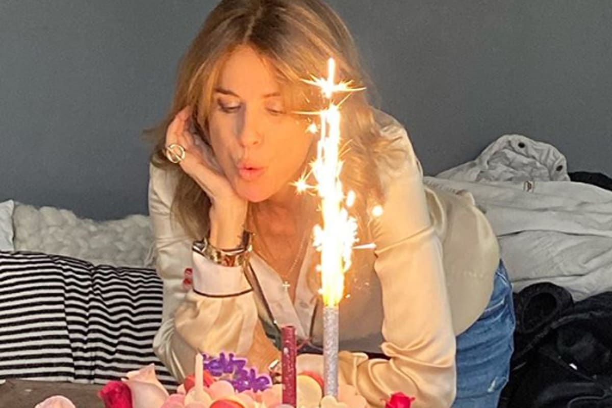 La actriz celebró sus 54 años acompañada de su pareja, Luis Scalella