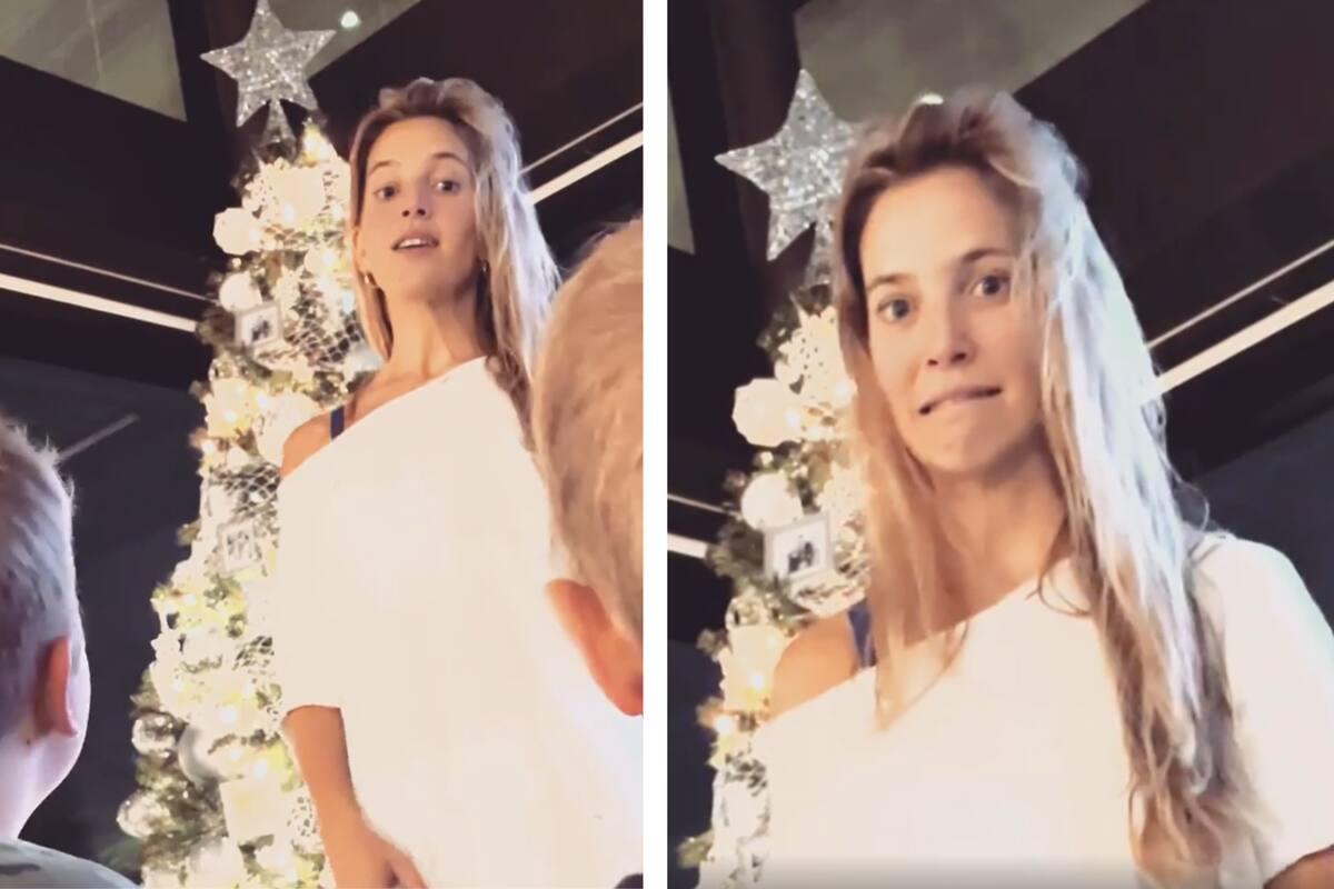 La actriz cometió un error mientras cantaba una canción navideña en inglés y su hijo le pidió que la repitiera