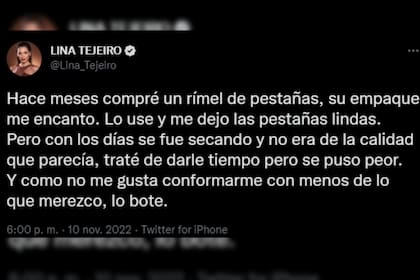 La actriz comparó a una pareja con el producto (Foto Twitter)