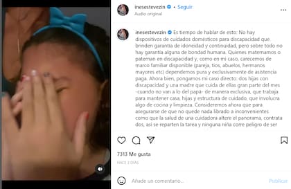 La actriz compartió un video de su hija Vida tras la noticia