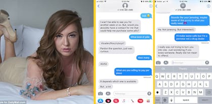 La actriz de películas eróticas Maddy O'Reilly divulgó sus chats con Matthew Perry en los que el actor intentaba conseguir pastillas