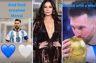 Catherine Zeta Jones deliró con el triunfo de la Selección y mostró su admiración por Lionel Messi
