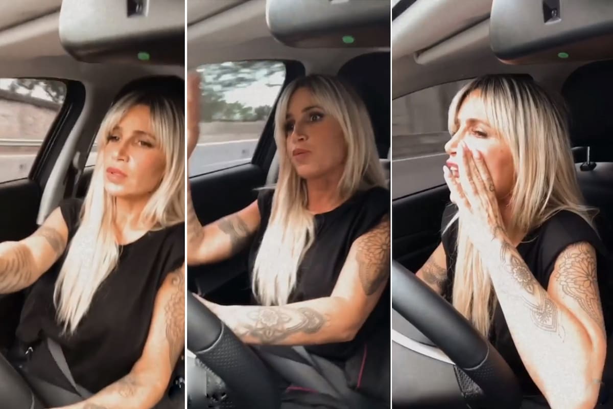 La actriz grabó un video mientras manejaba y no pudo evitar lanzar un exabrupto por otro conductor