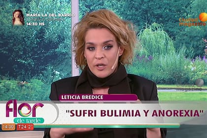 La actriz habló sobre sus trastornos de alimentación en Flor de tarde, el magazine que conduce Flor de la V.