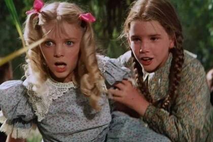 La actriz junto a Melissa Gilbert en una escena de la primera temporada de La familia Ingalls