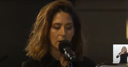 La actriz Laura Novoa estuvo a cargo de la presentación del homenaje