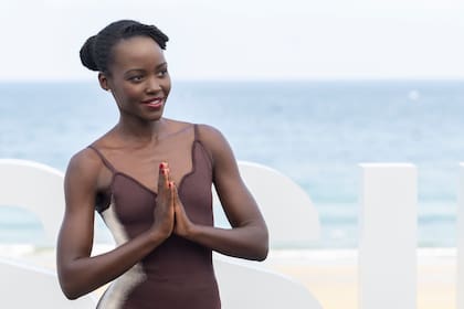 La actriz Lupita Nyong'o hoy en el 72 Festival de Cine de San Sebastián dónde se proyecto su nuevo film, la película de animación Robot salvaje