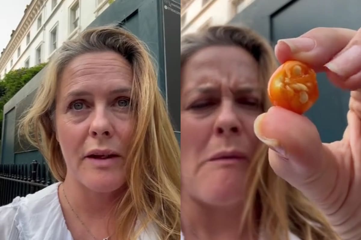 La actriz probó una fruta de la calle que sería altamente venenosa