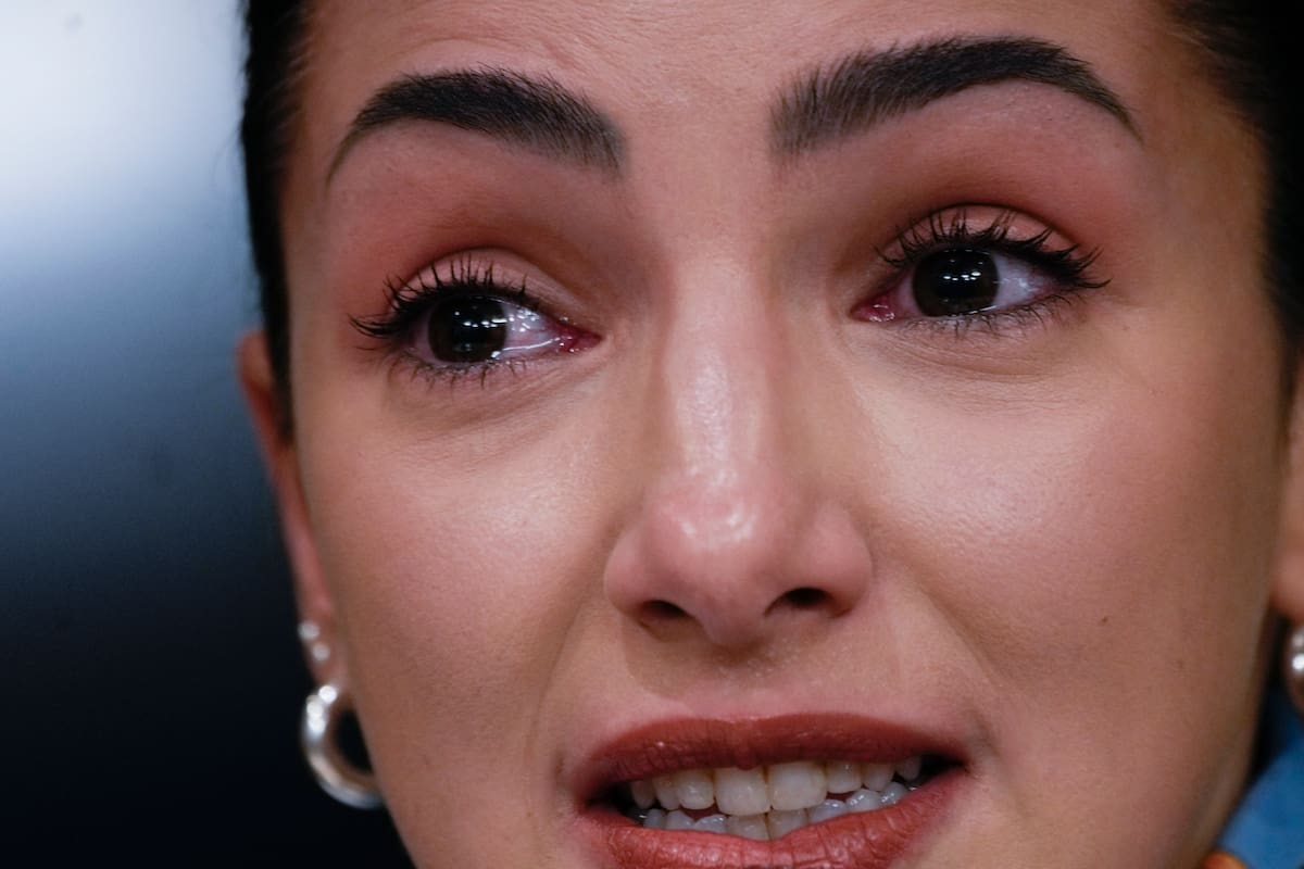 La actriz Thelma Fardin en una conferencia de prensa en Buenos Aires, Argentina, el lunes 10 de junio de 2024 (Foto: archivo)
