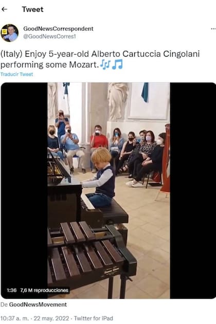 La actuación de Alberto Cartuccia Cingolani fue en mayo de este año, y no tardó demasiado en viralizarse y de este modo todo el planeta conoce su talento