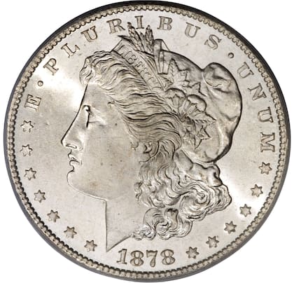La acuñación de 1878-S se acerca a los diez millones de monedas; sin embargo, son muy pocas las que se encuentra en la actualidad en muy buen estado de conservación