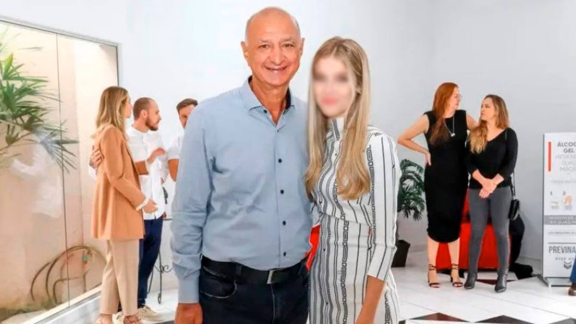La adolescente Kauane Rode Camargo y su marido, el alcalde Hissam Hussein Dehaini. (foto: RRSS)