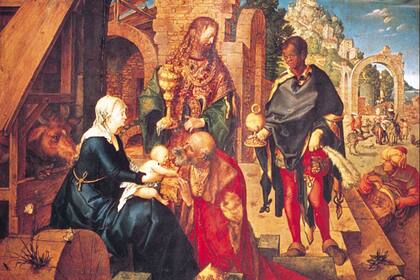 "La adoración de los magos" en la interpretación del pintor del renacimiento alemán Alberto Durero