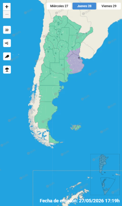 La advertencia por niebla afecta a tres provincia este jueves 28 de mayo