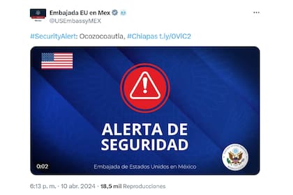 La advertencia se compartió en redes sociales