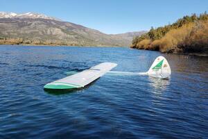 La aeronave que cayó al lago