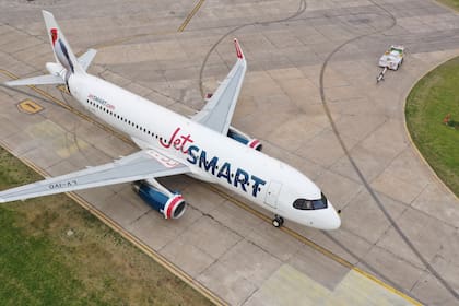 La aeronave que cubrirá la nueva ruta de JetSmart entre Buenos Aires y Montevideo