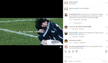 La AFA compartió un emotivo video por la despedida de Messi de la selección y la reacción de los hinchas no se hizo esperar (Foto: Instagram @afaseleccion)