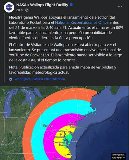 La agencia brindó todos los detalles a través de su cuenta oficial de Facebook