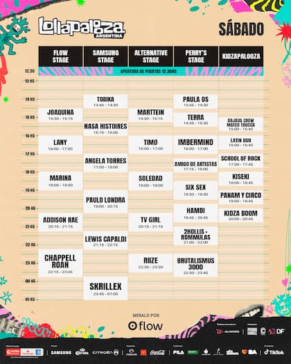 La agenda del segundo día del festival