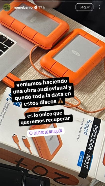 La agrupación "No me baño" compartió el mismo pedido de ayuda que publicaron Peter Lanzani y su novia Leila Ceballos