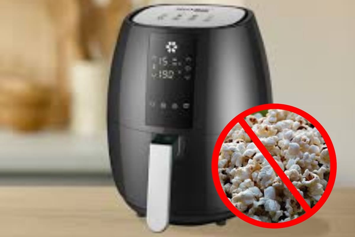 La air fryer tiene múltiples usos, pero utilizarla para hacer palomitas de maíz no es recomendable (Canva)