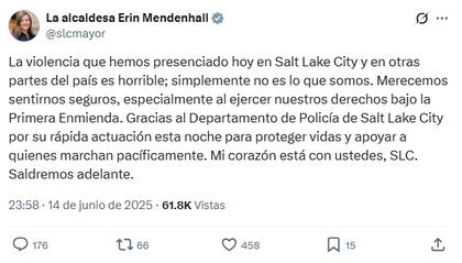 La alcaldesa le agradeció al departamento de Policía por su rápida labor en el tiroteo